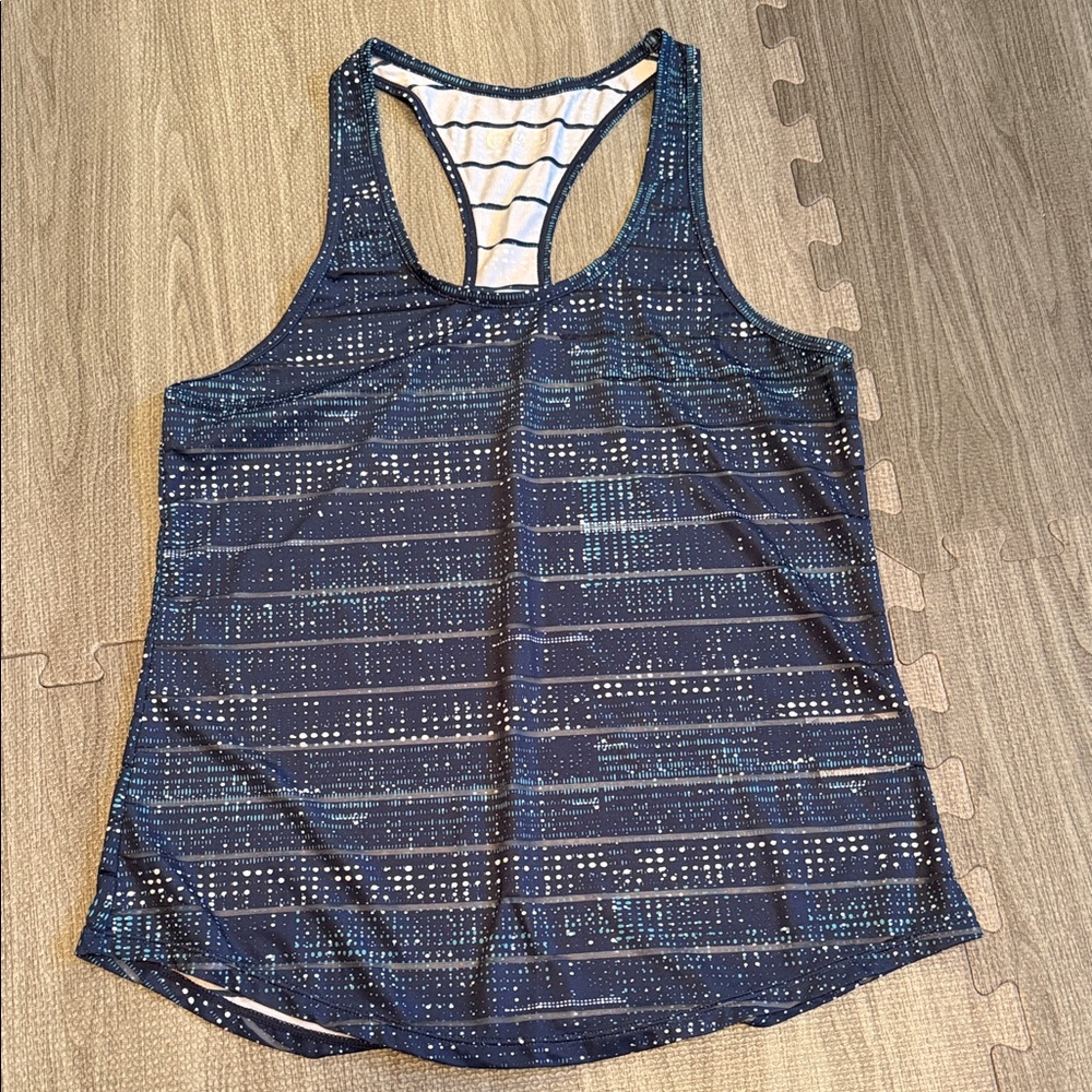 Women’s Zyia Navy Patterned Racerback Tank Top